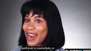 Black MILF Jenna Fox solo masturbation session with an orgasm