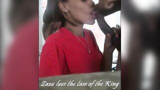 Ebony girl insane deepthroat